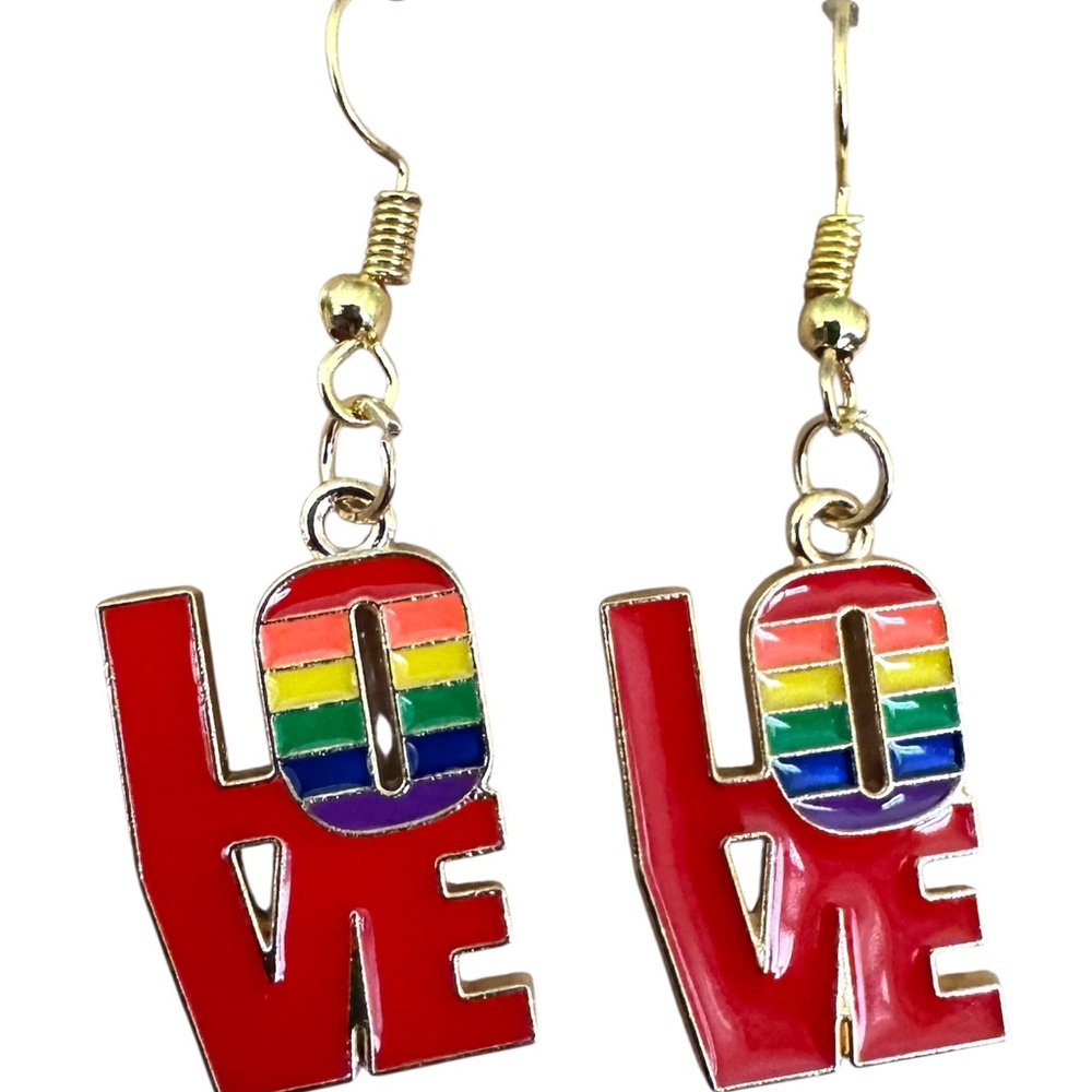 Colorful LOVE Earrings